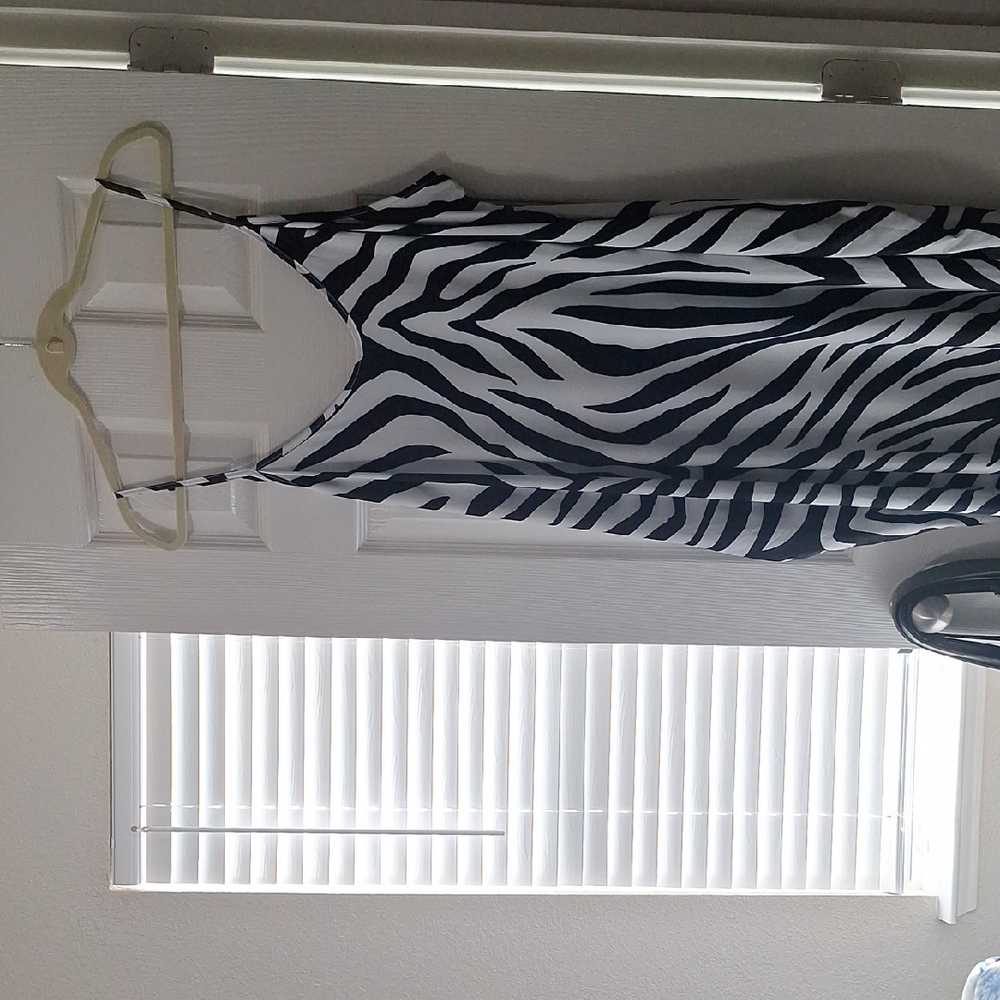 Zebra Print Sleeveless Dress